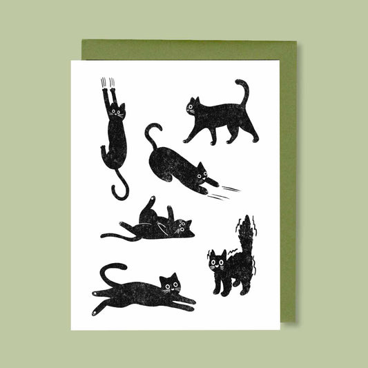 Black Cats Greeting Card