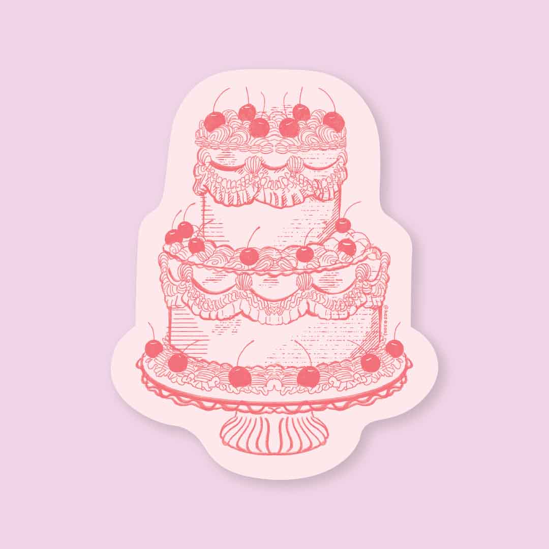 Vintage Cake Sticker