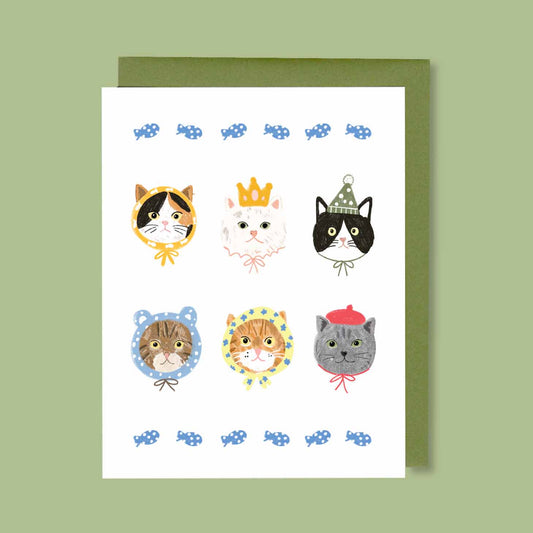 Cats in Hats Greeting Card