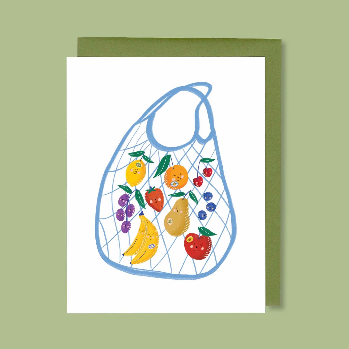 Friendly Fruits Greeting Card