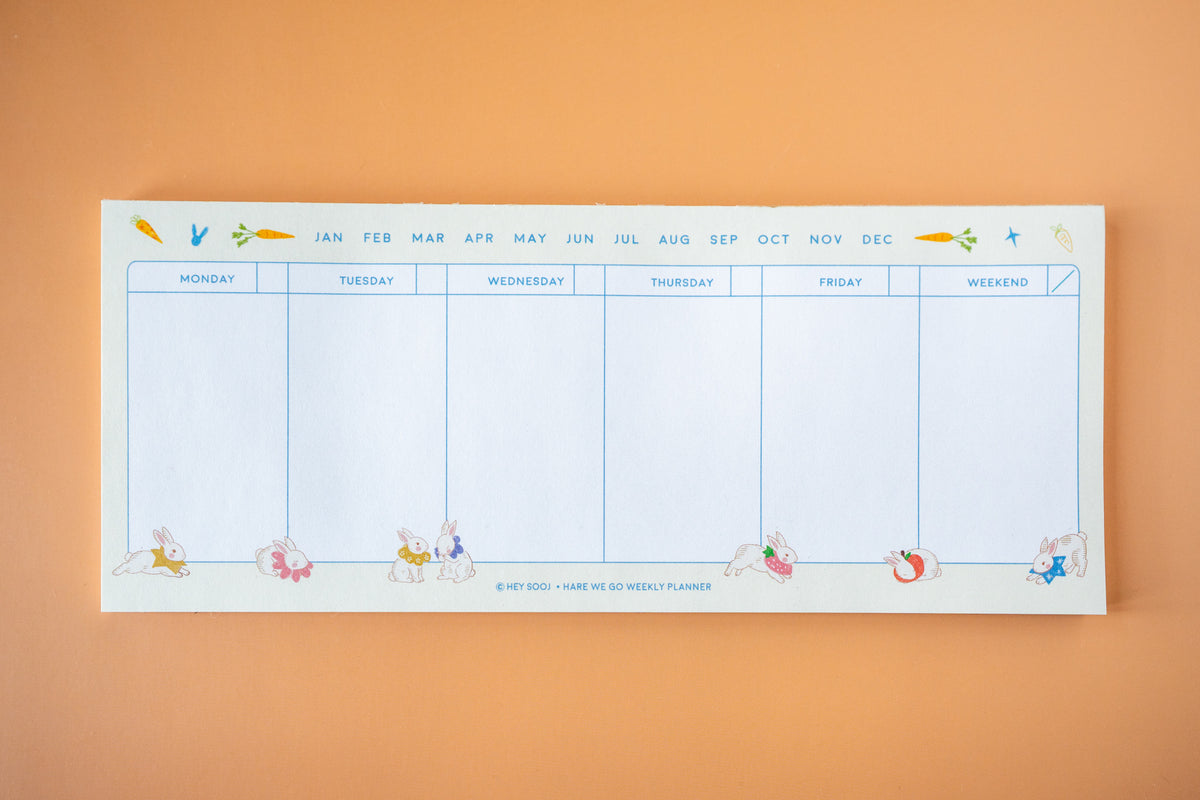 Hare We Go Weekly Planner