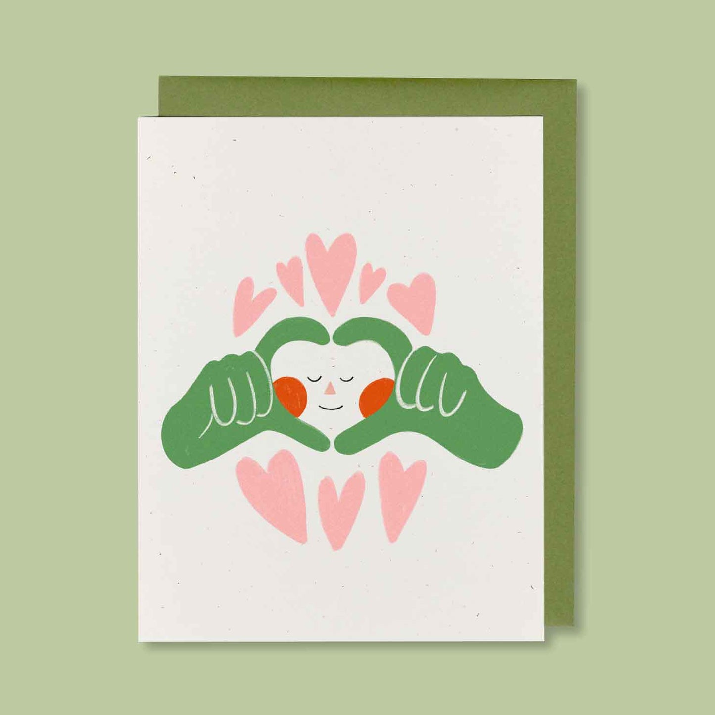 Heart Hands Greeting Card