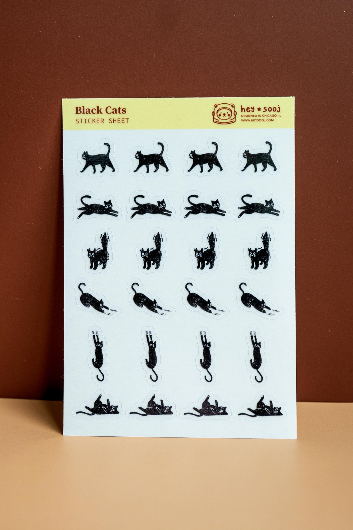Black Cats Sticker Sheet