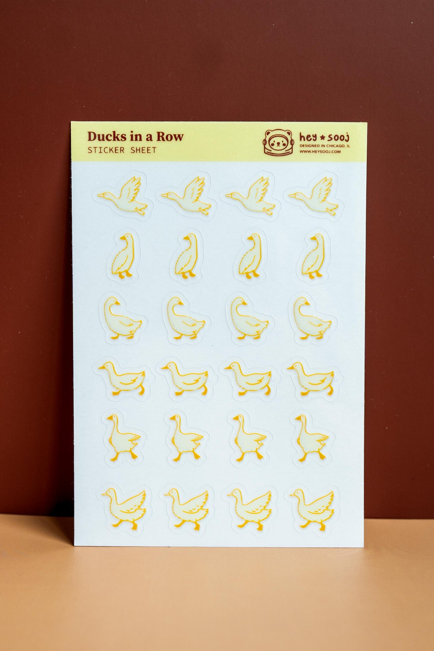 Ducks in a Row Sticker Sheet