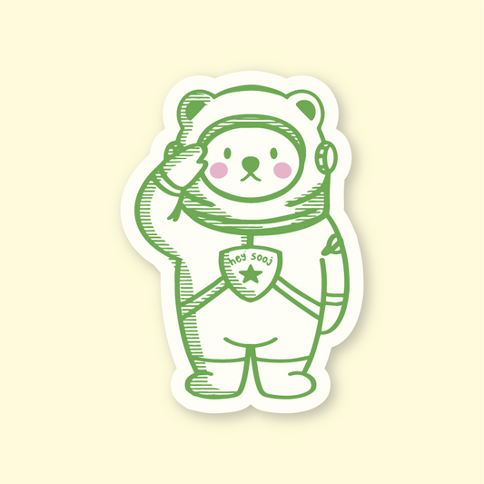 Bear Salute Sticker