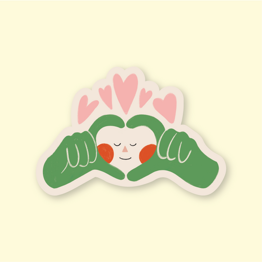 Heart Hands Sticker