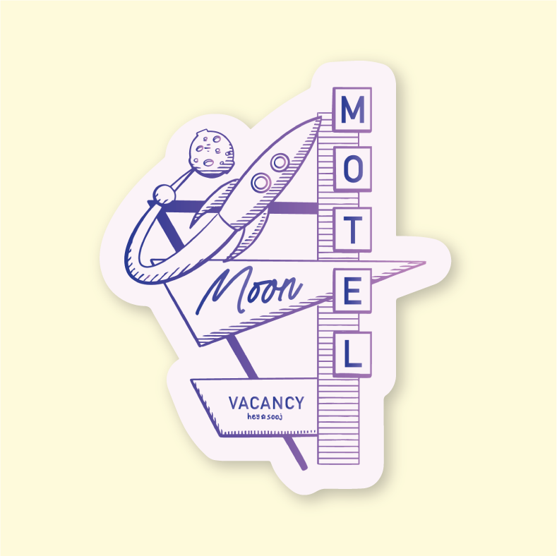 Moon Motel Sticker