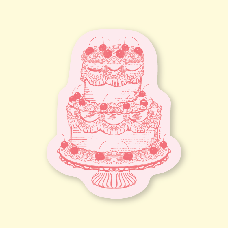Vintage Cake Sticker