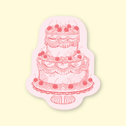 Vintage Cake Sticker