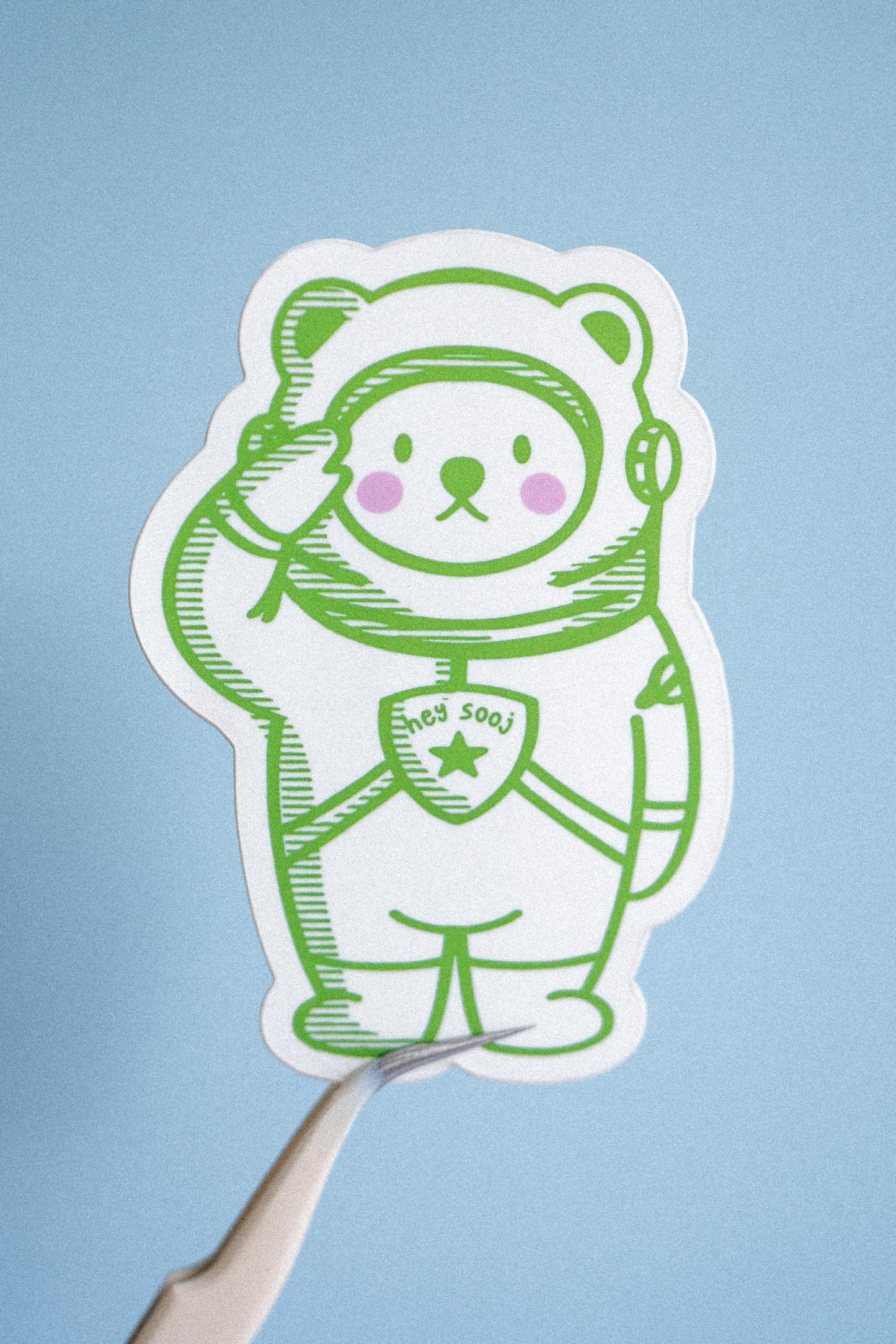 Bear Salute Sticker