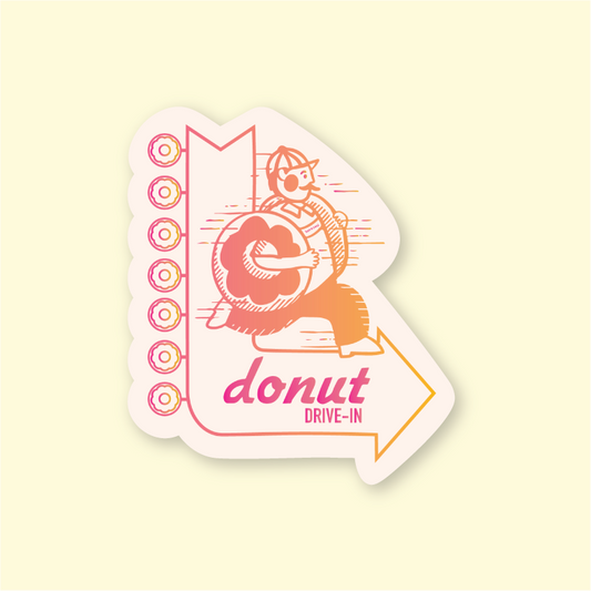 Donut Drive-In Sticker