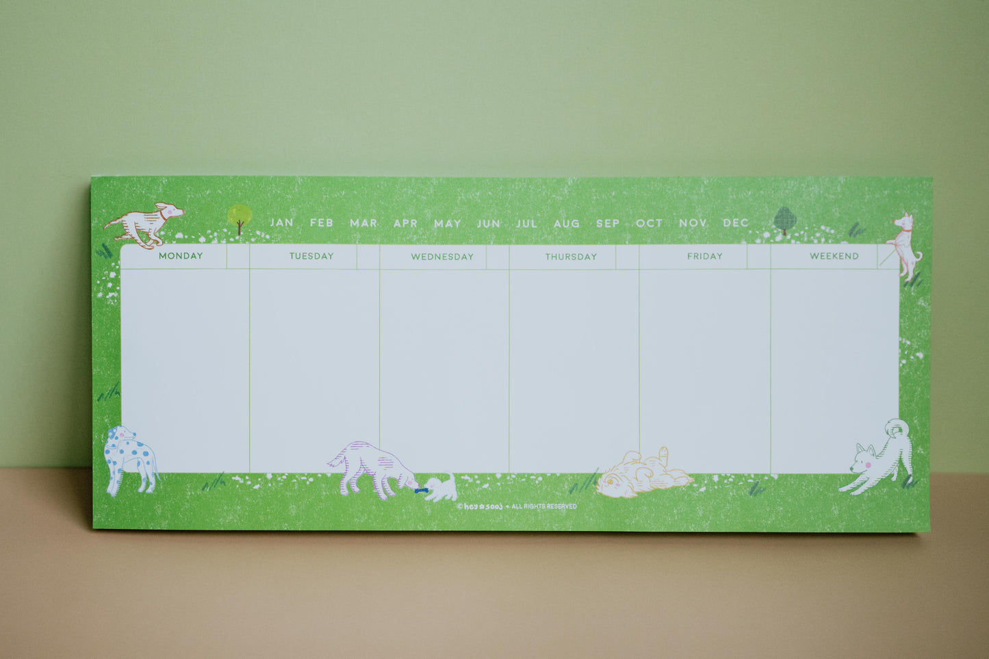 Dog Days Weekly Planner