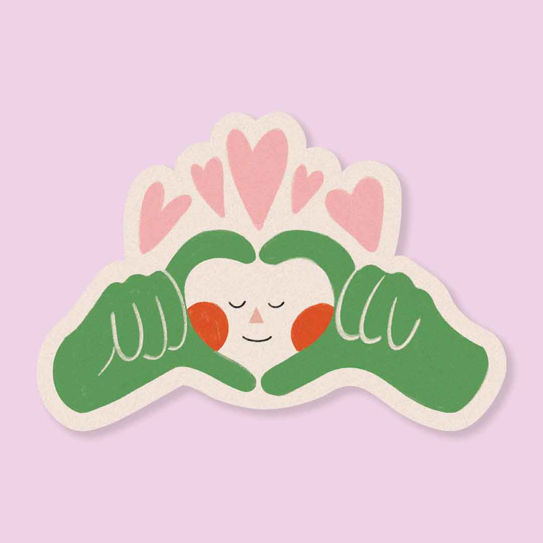 Heart Hands Sticker