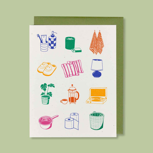 Home Essentials Greeting Card