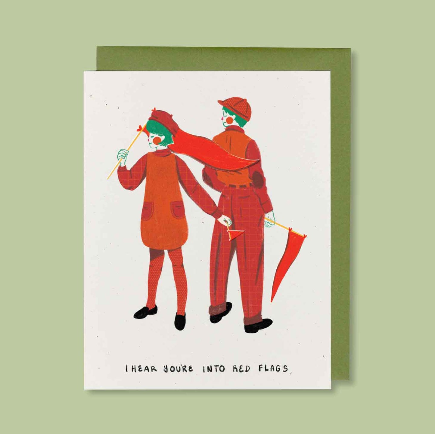 Red Flags Greeting Card